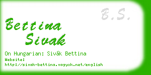 bettina sivak business card